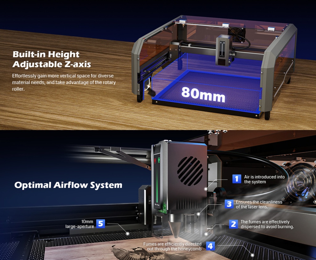 Laser Grabado Y Corte Wainlux L8 20w (all In One) + Completa