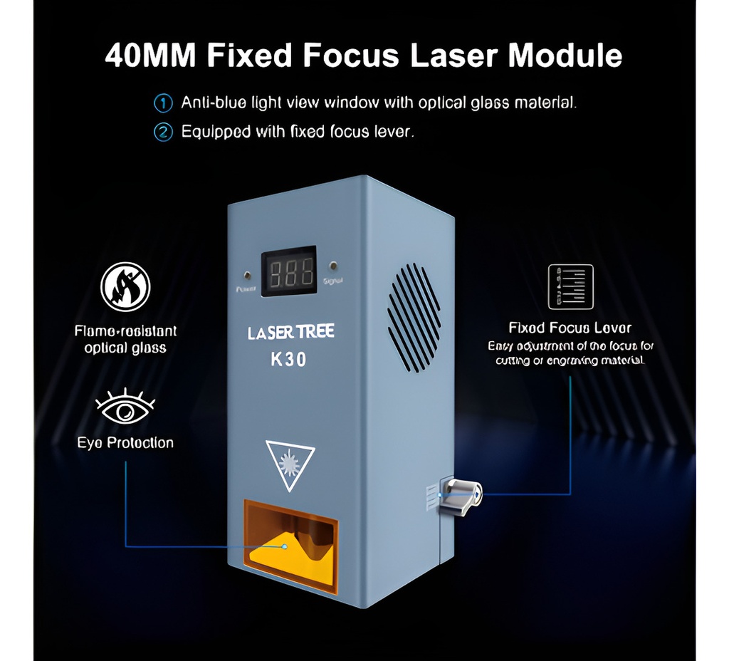 Atomstack X30 Pro 160w (33w Opticos) 6 Nucleos