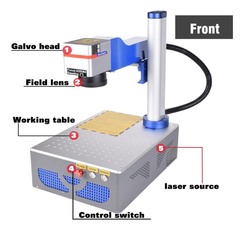 Laser De Fibra 30w Raycus Qs Incluye Accesorio Rotativo