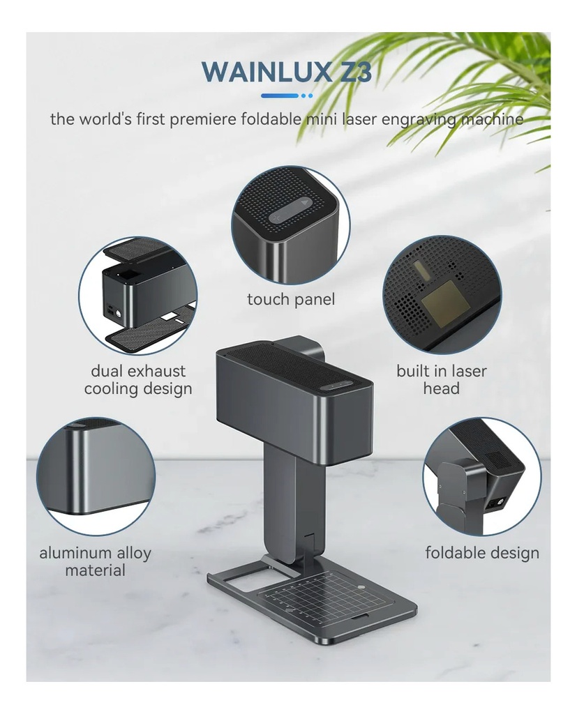 Laser Grabado Y Corte Portátil Plegable Wainlux Z3