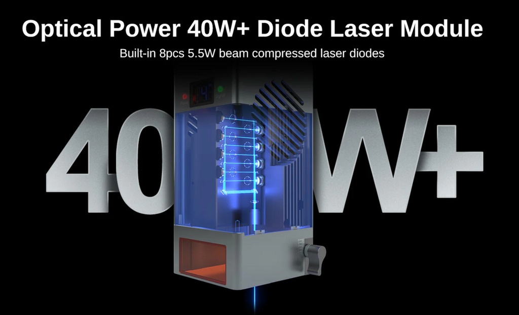 Cnc Corte Laser 85 X 82 Cm Laser Diodo 40w Opticos - Servo