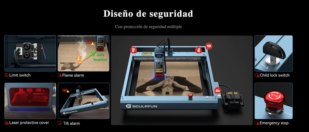 Sculpfun Sf A9 40w - Grabadora Y Cortadora Laser