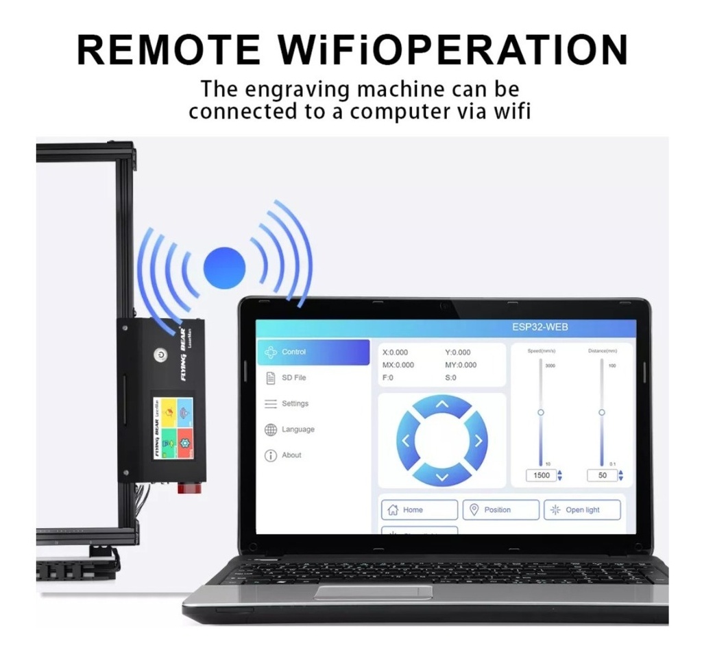 Laser Cnc Laserman Wifi 40w Pantalla, Rotativo, Filtro Humo