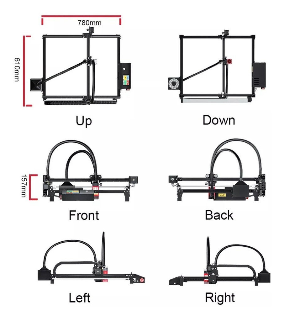 Laser Cnc Laserman Wifi 40w Pantalla, Rotativo, Filtro Humo