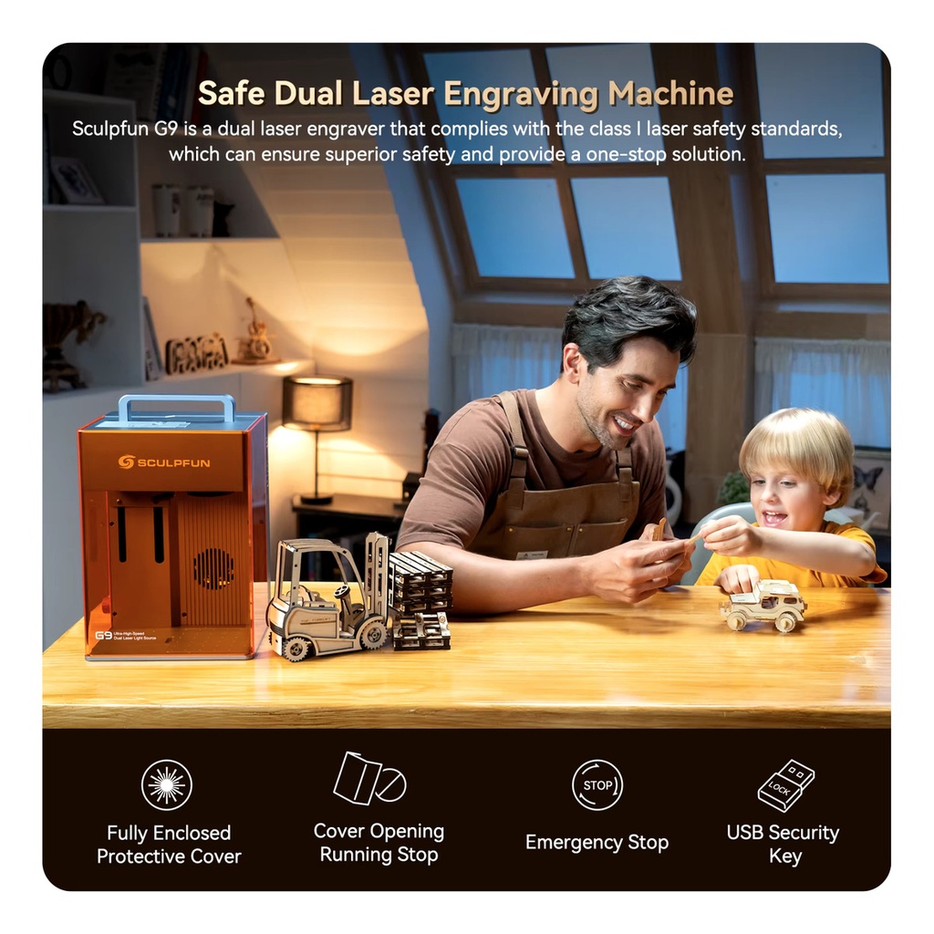 Grabador Laser Dual Sculpfun G9 -la Mas Versatil - Graba Oro