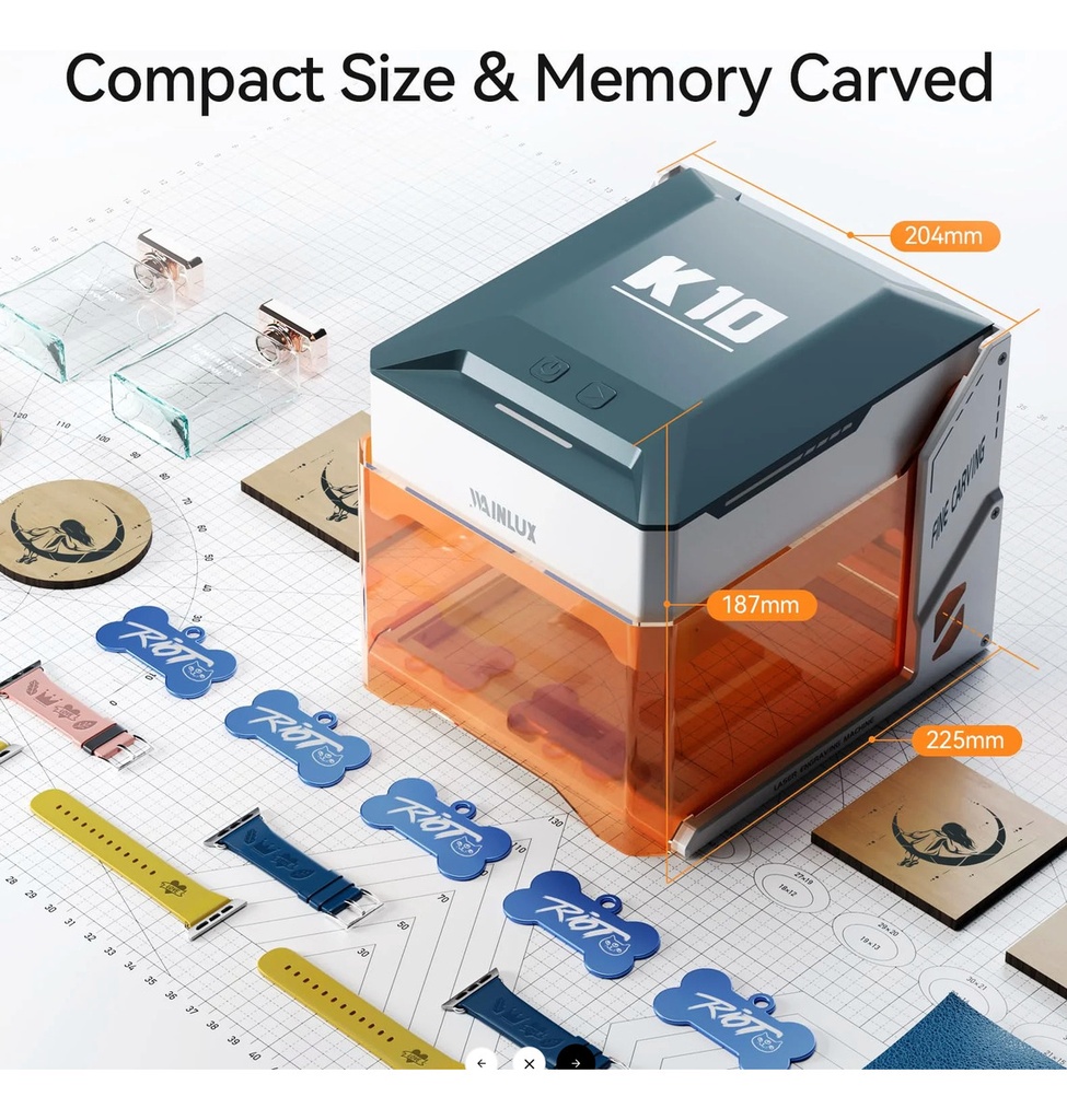 Maquina Laser Grabado Portatil Wainlux K10 5w