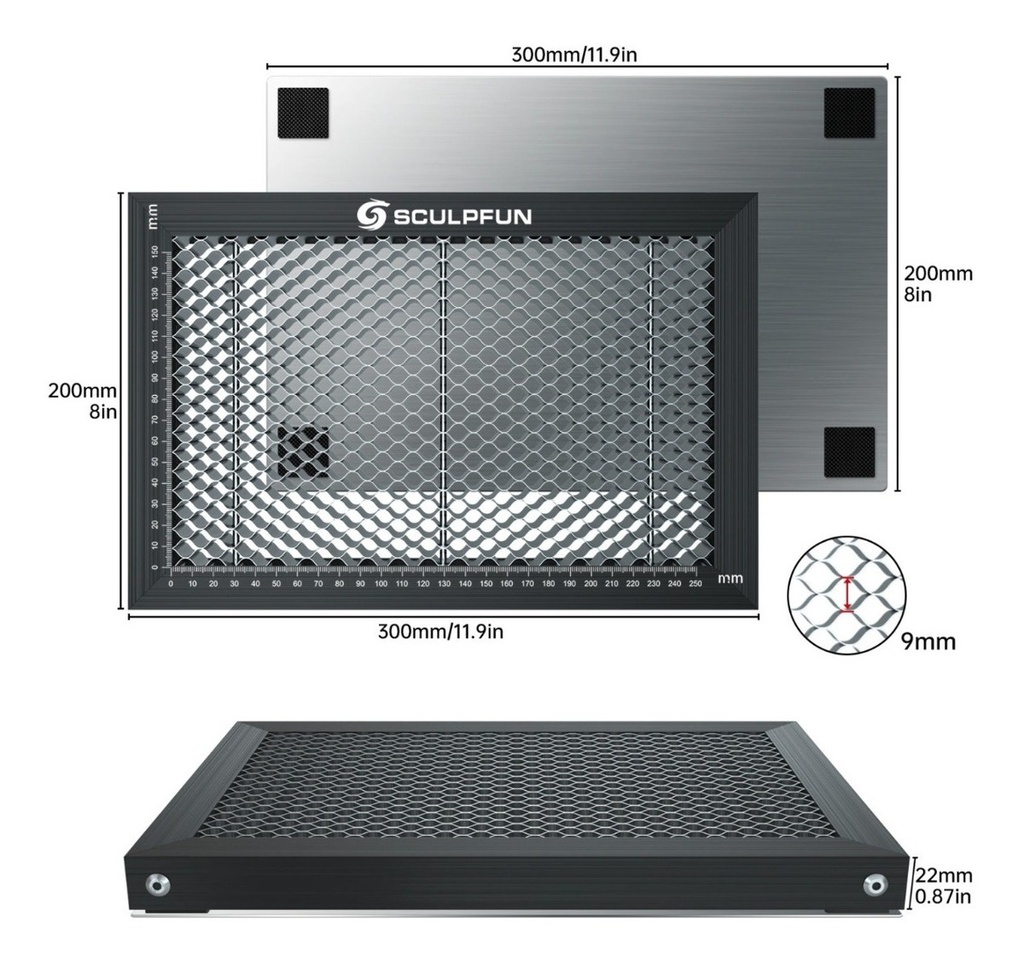 Panal Abejas 30x20 Sculpun Para Cnc Laser Acc. Indispensable