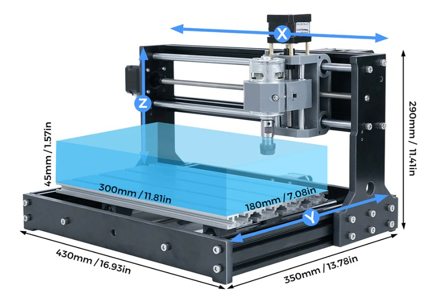 Router Two Trees Ttc3018s Dual Husillo 775  Y Laser 5,5w