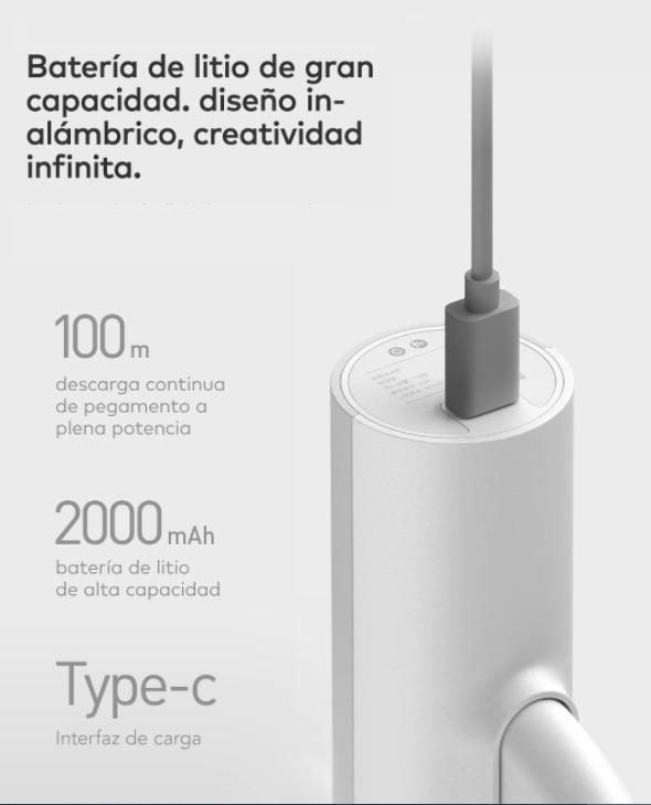Hoto - Pistola Pegamento Silicona Inalámbrica Usb
