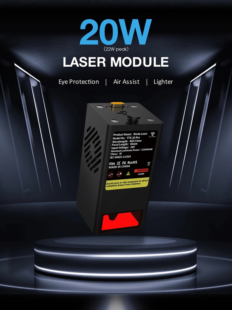 Máquina Cortadora Y Grabadora Láser Two Trees Tts-20 Pro Max