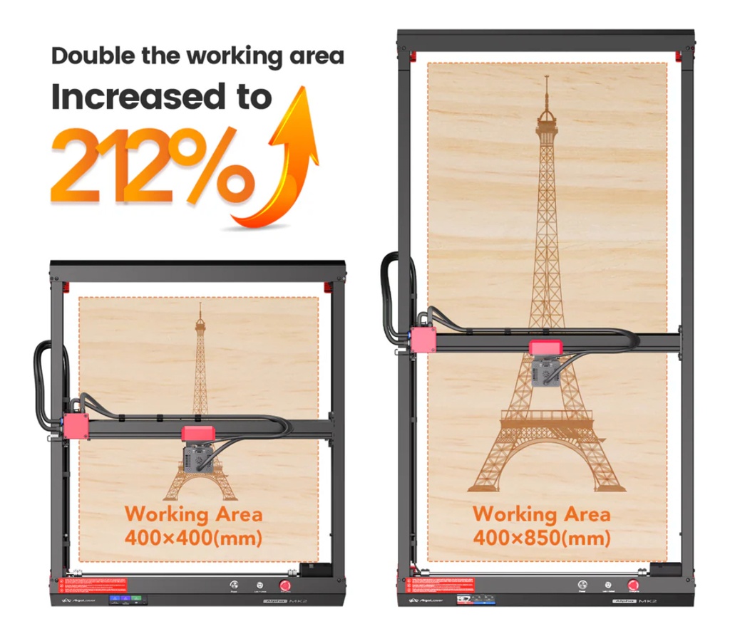 Kit De Extension Area De Trabajo Laser Algo Laser Alpha Mk2