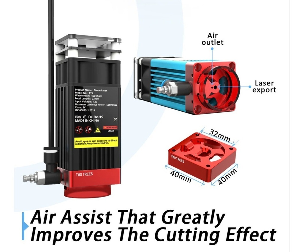 Bomba Aire Two Trees Para Laser Cnc