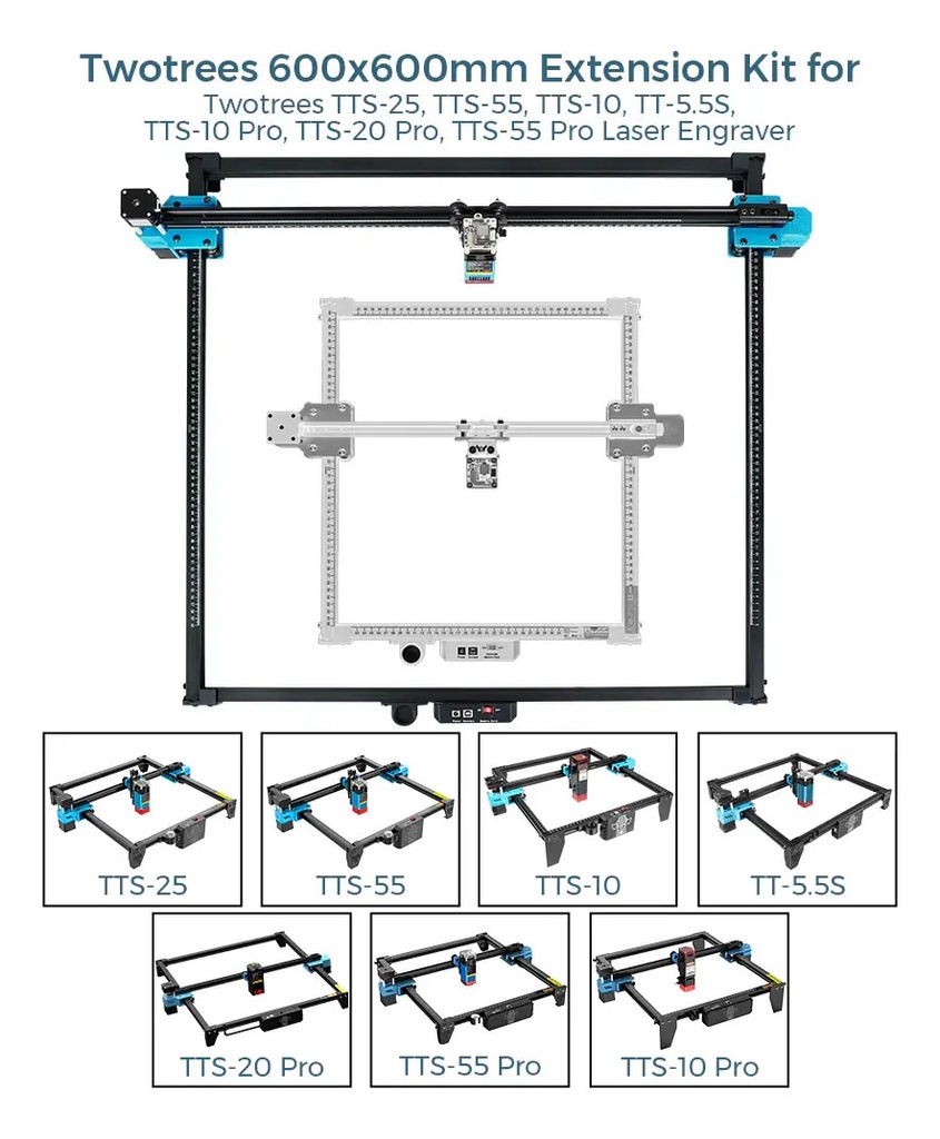 Kit Extension Area De Trabajo Two Trees 600*600mm
