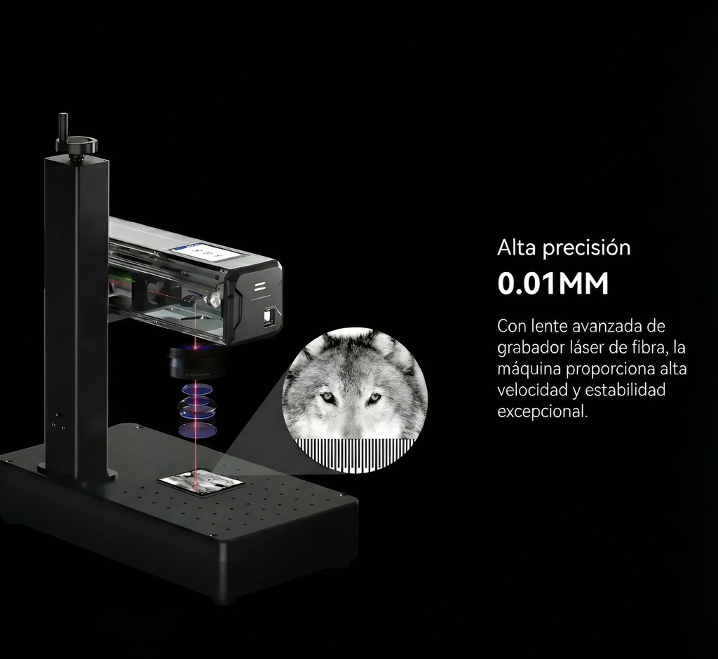 Laser De Fibra Rayzen 30w fuente Max 20x20 cm + Rotativo
