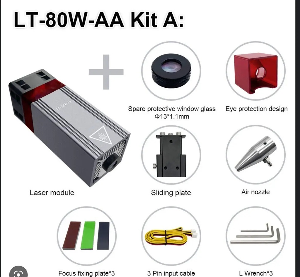 Cabezal Laser 80w - 10w Opticos