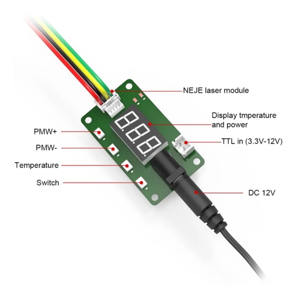 Cabezal Laser 80w Neje Kit Con Placas Interface Corta Mdf !