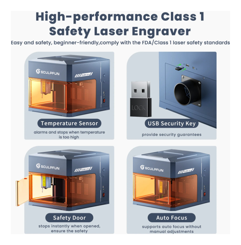Grabadora y Cortadora Laser Sculpfun Icube Ultra 12w