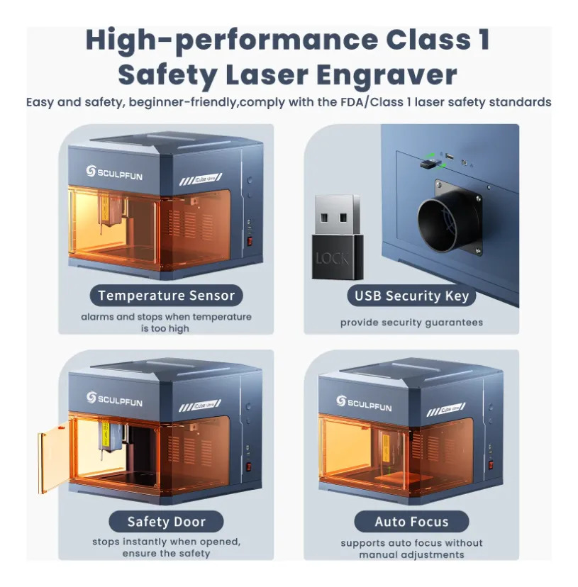 Laser Grabado Y Corte Sculpfun Icube Dual 12w + 1.2w infrarrojo