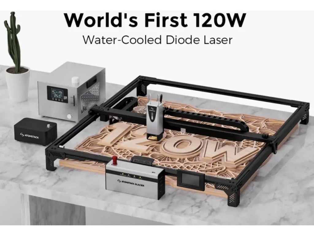 Grabadora y Cortadora Laser Atomstack Glacier 120w