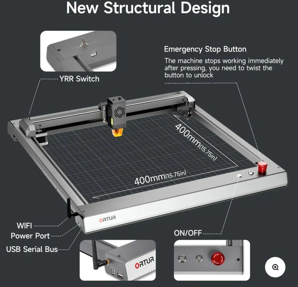 Grabadora Y Cortadora Laser Ortur Lm3 20w
