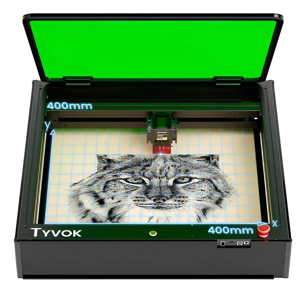 Maquina Corte Laser Tyvok Spider X1c 20w 40x40cm , Aire- Cobertor