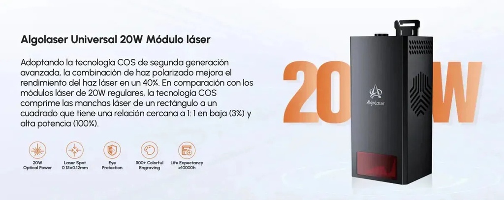 Cabezal Laser Algolaser 20w