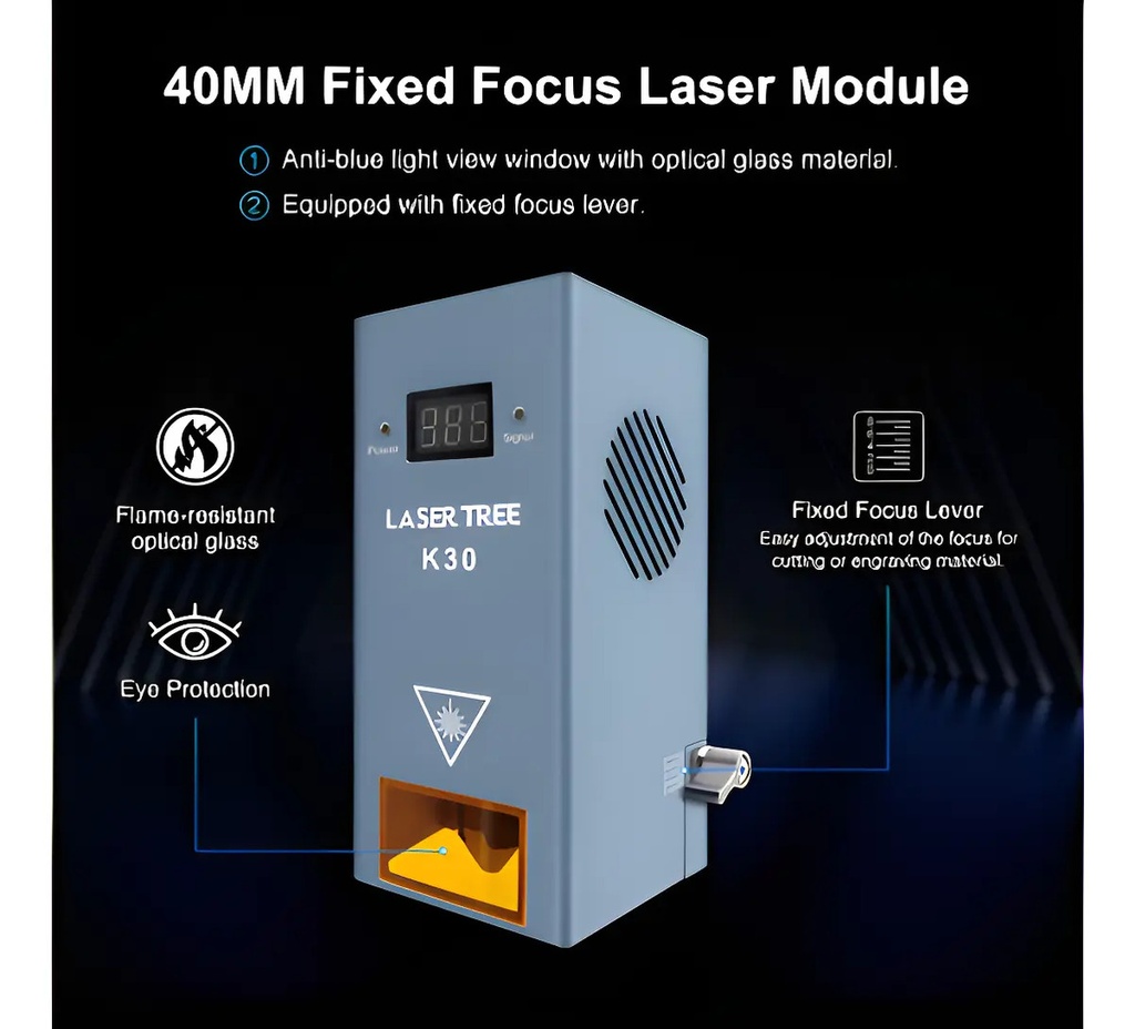Atomstack X30 Pro 160w (33w Opticos) 6 Nucleos