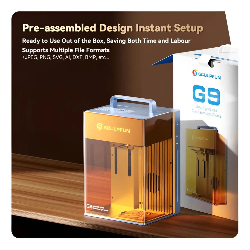 Grabador Laser Dual Sculpfun G9 -la Mas Versatil - Graba Oro