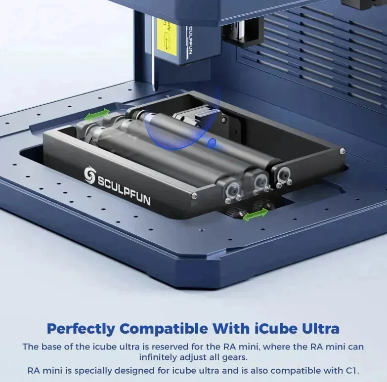 Accesorio Rotativo Ra Mini Para Sculpfun Icube
