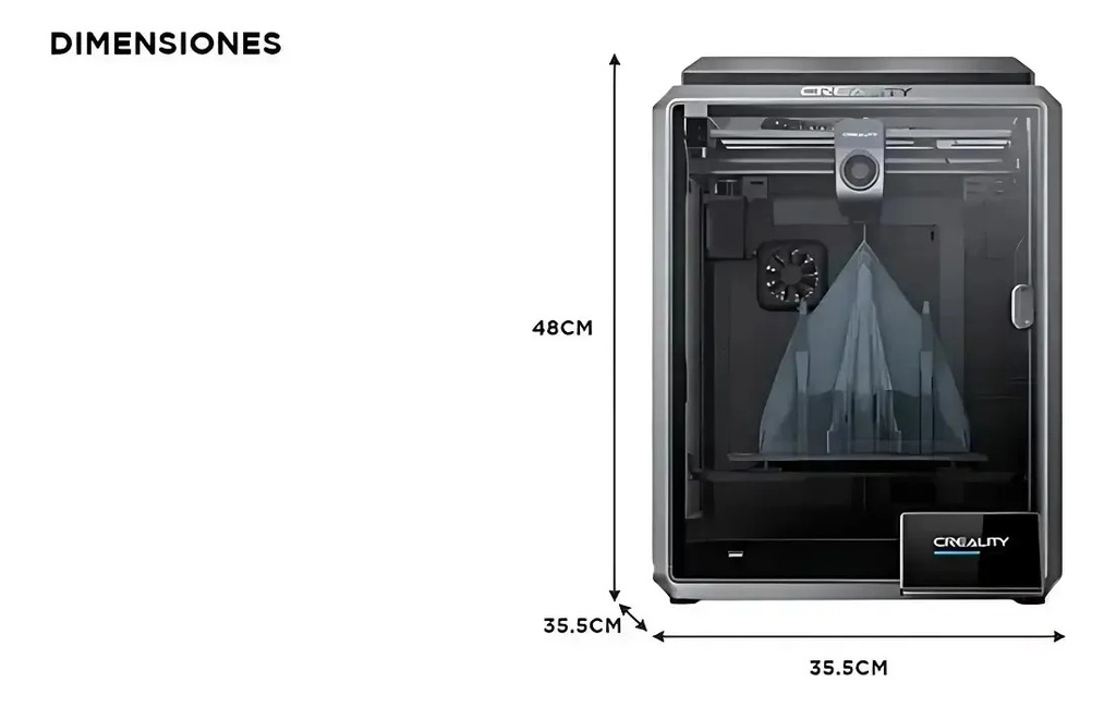 Impresora 3d Creality K1c Alta Velocidad, Precisión Wifi Negro