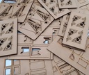 Recortes Madera Fibrofácil 30 X 30 Cm Mdf 3mm X 10 Unidades