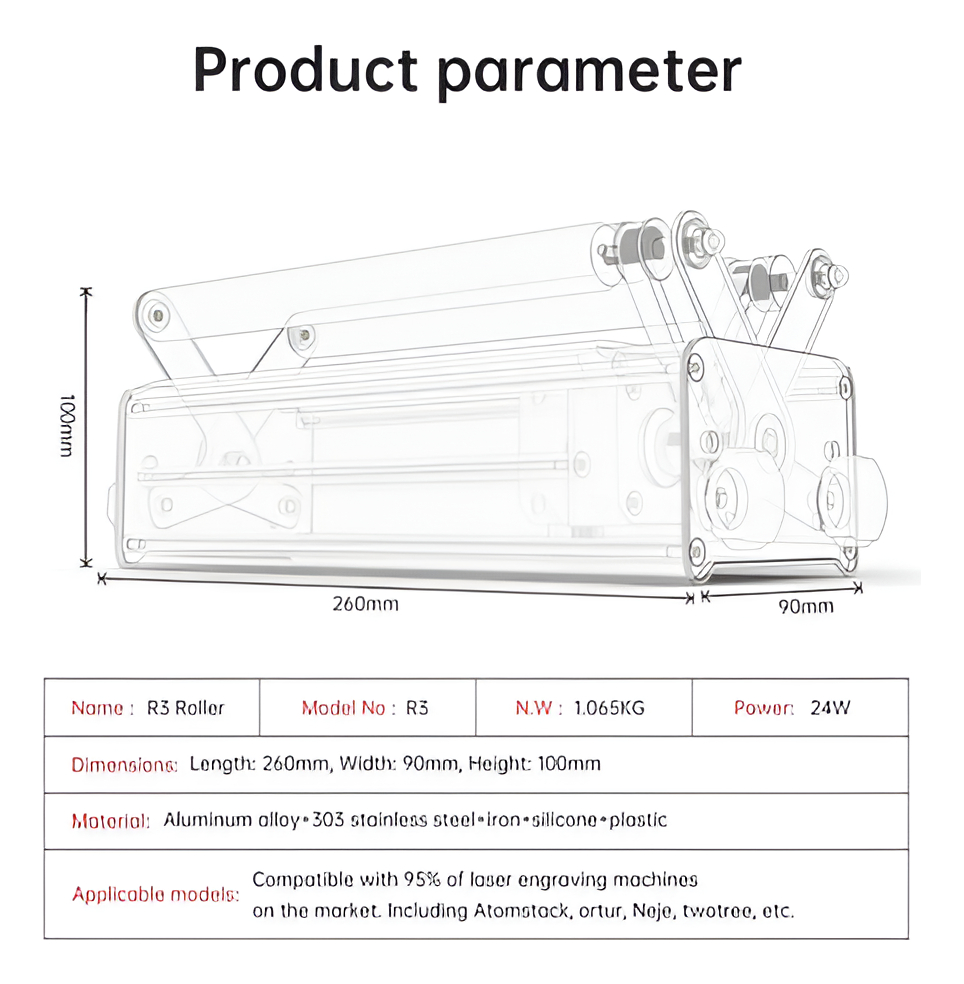 Accesorio Rotativo Atomstack 
