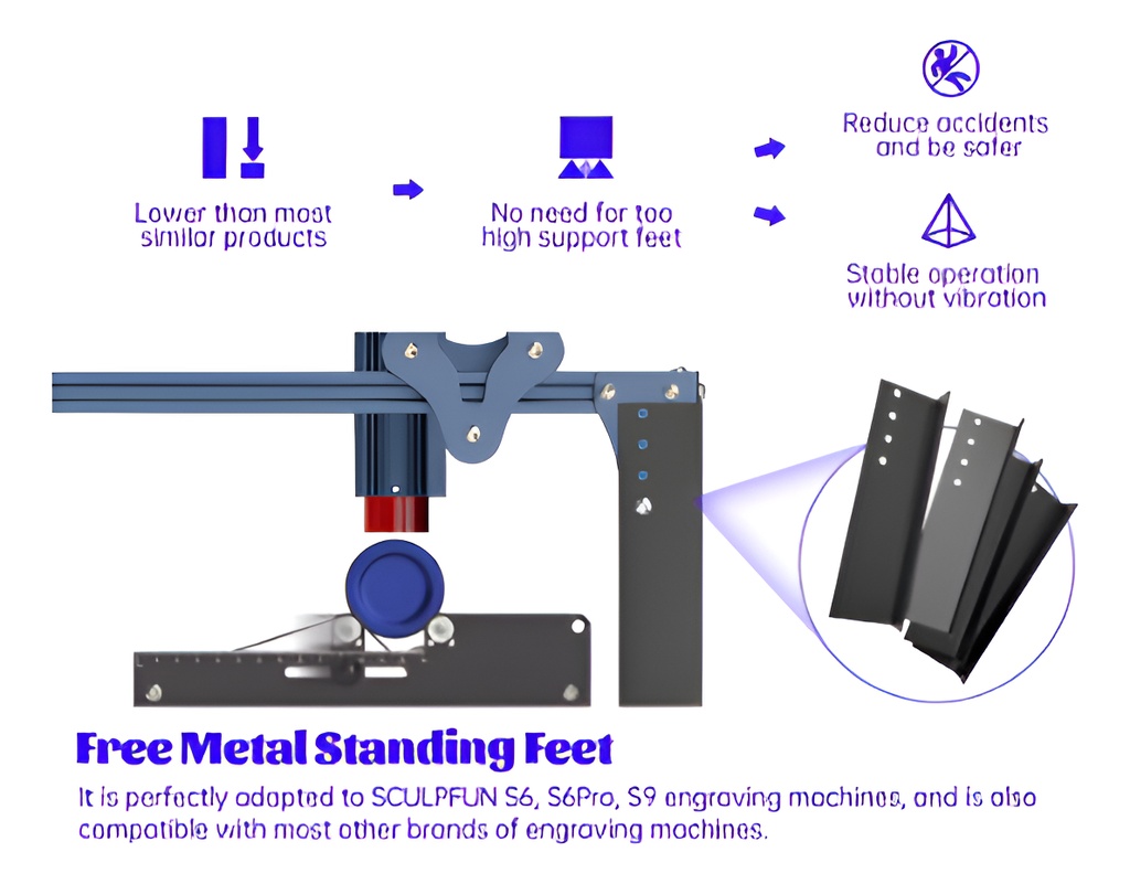 Accesorio Rotativo Para Cnc Sculpfun 