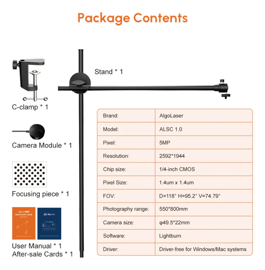 Camara Algo Laser Para Software Lightburn (cnc Laser)