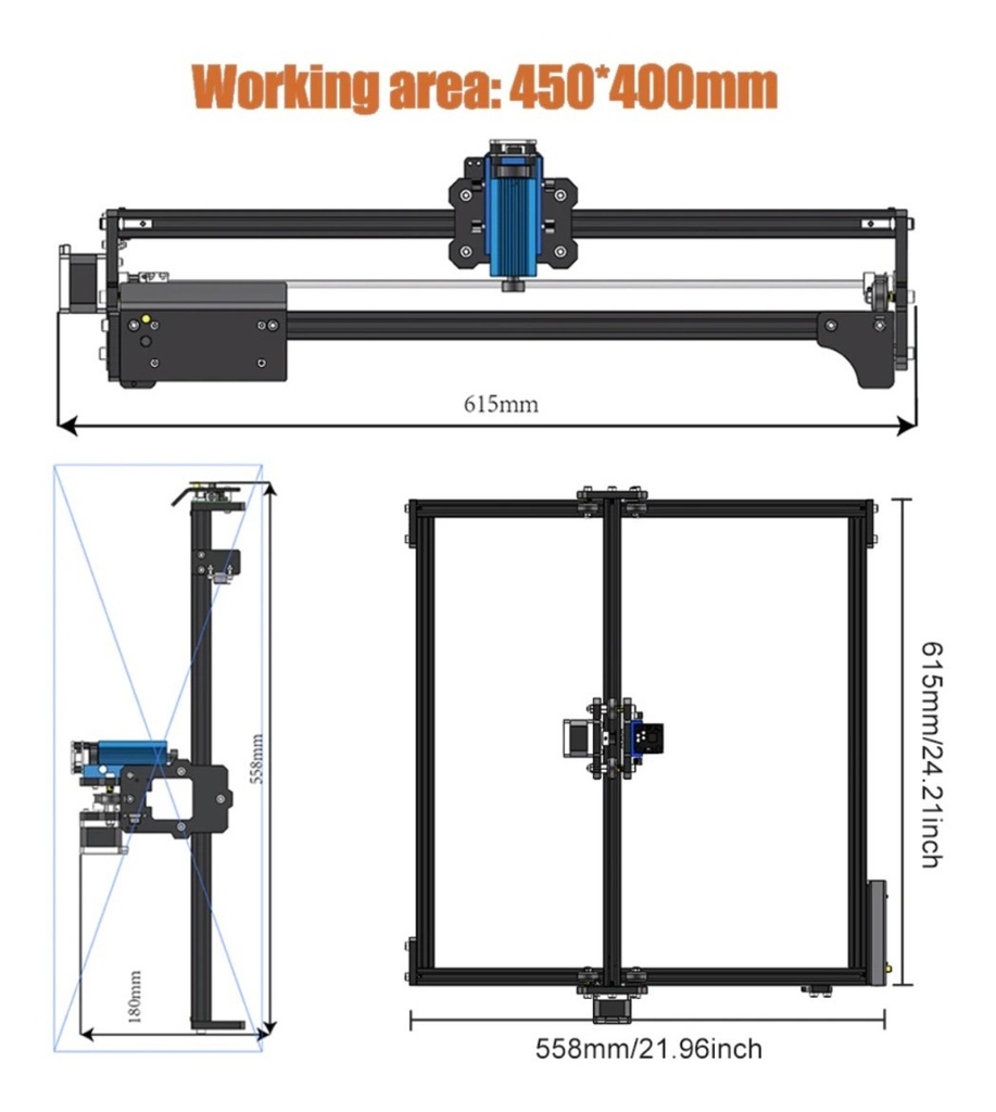 Cnc Corte Y Grabado Laser 40x45 80w Corta Mdf 3mm 1 Pasada