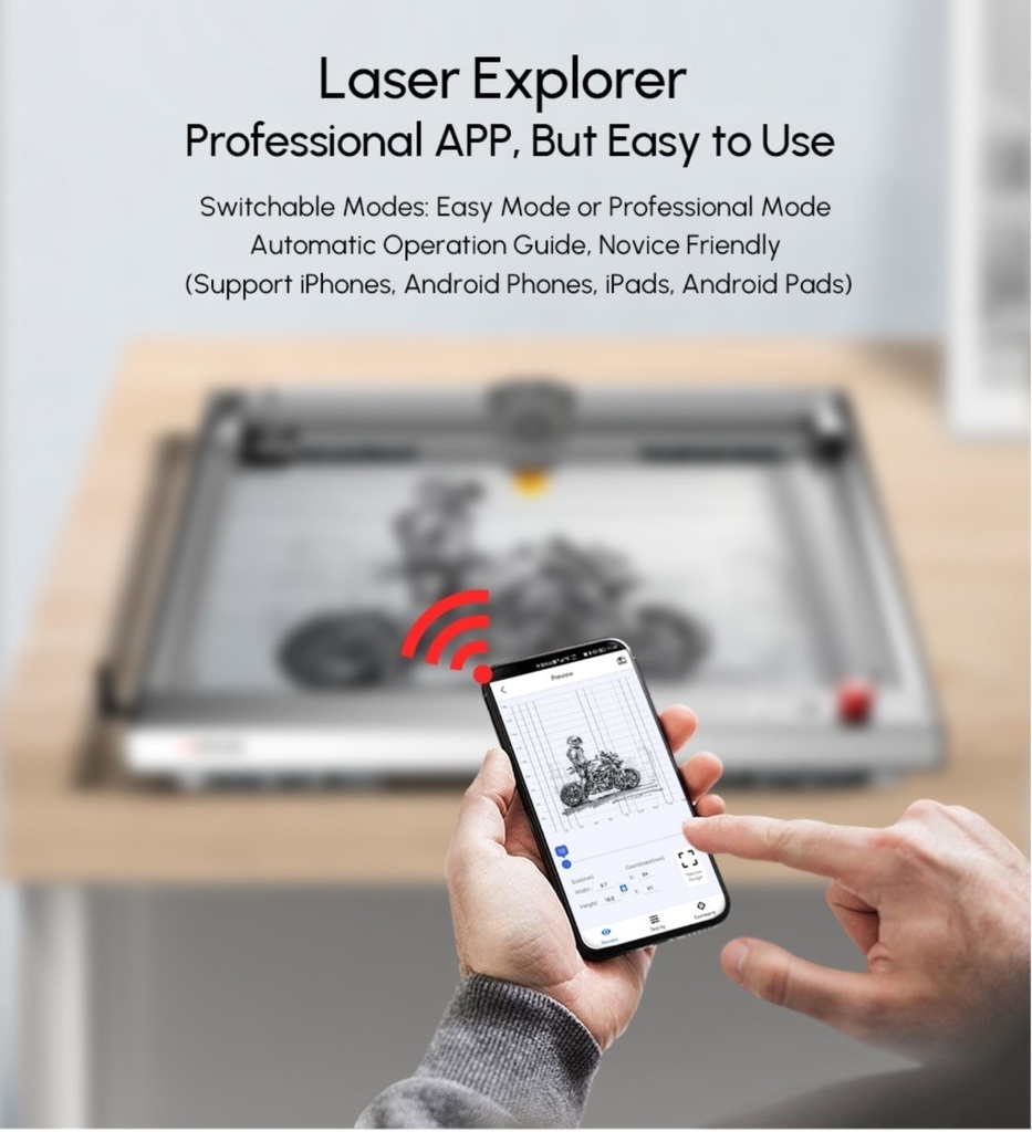  Nueva Ortur 3 Cnc Laser Corta 3mm Mdf En 1 Pasada Con Wifi 