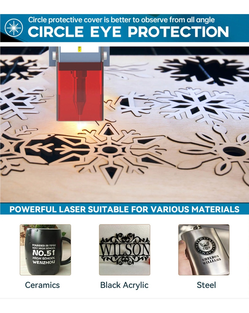 Laser Corte Y Grabado Sculpfun S9 Pro 10w