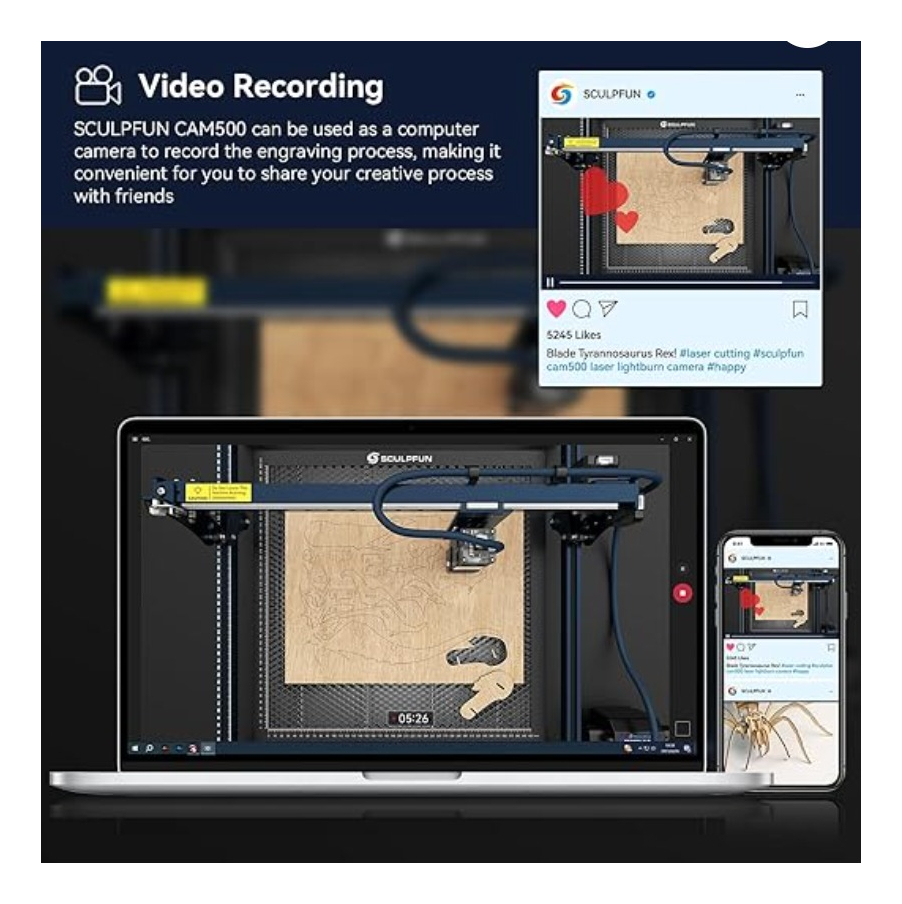 Sculpfun Cam 500 Para Lightburn - Escaner Posicionamiento