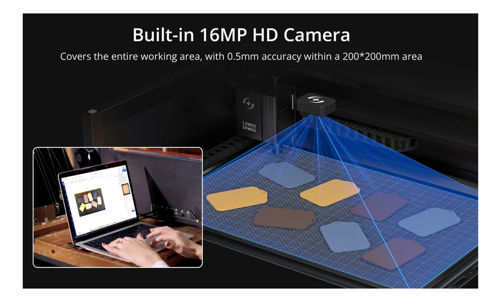 Grabadora Laser Atomstack Kraft Dual 20w Diode + 1.2w Ir