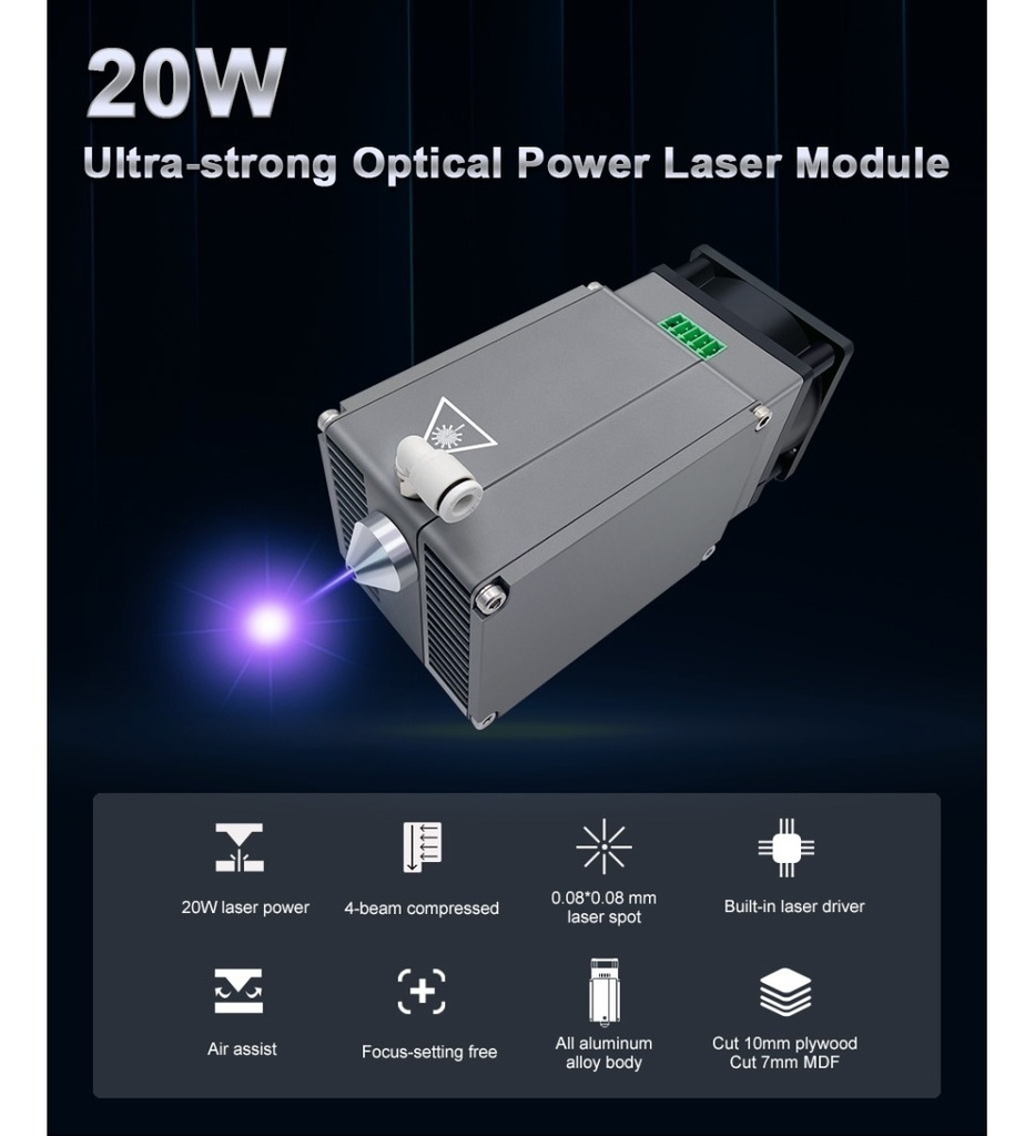 Cnc Corte Laser 100x100cm-130w Corta Mdf 6 Mm En 1 Pasada