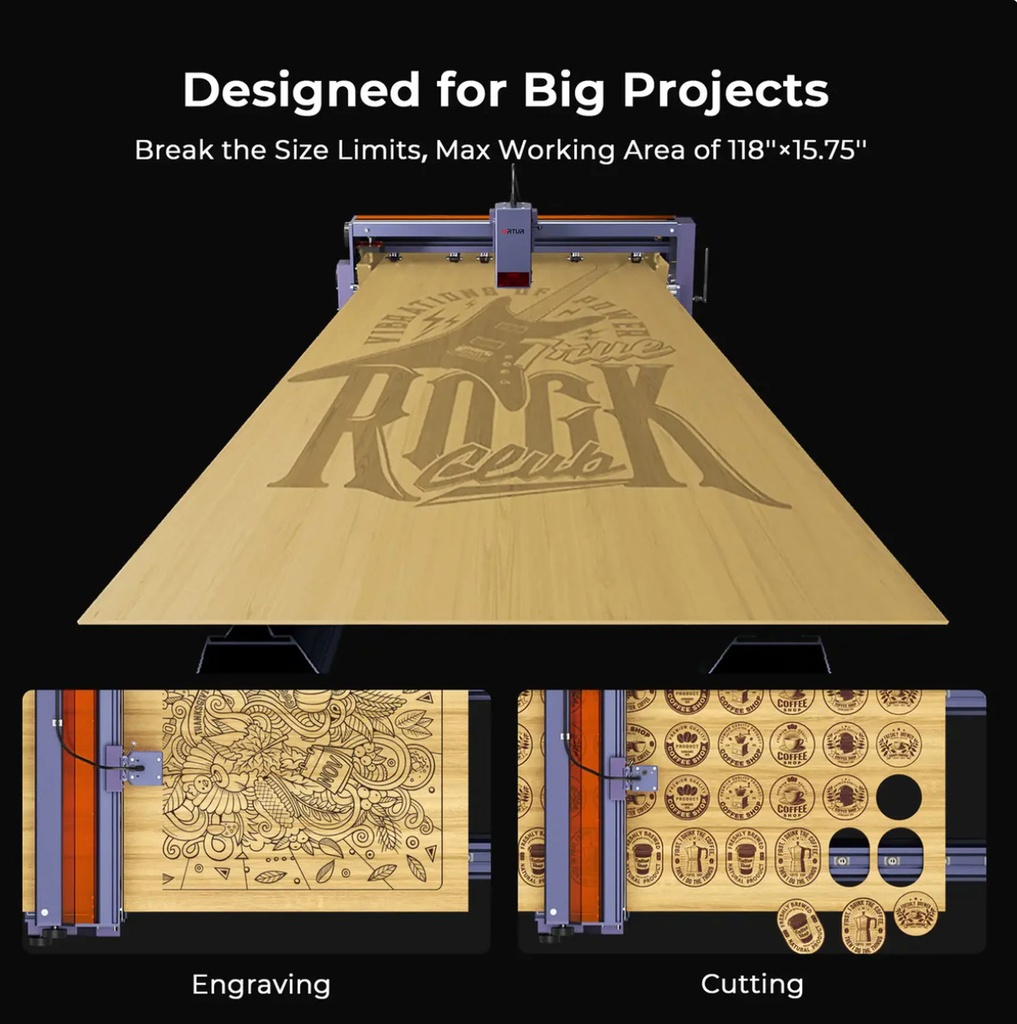 Grabadora Y Cortadora Laser Ortur F10 20w - Trabajos Grandes