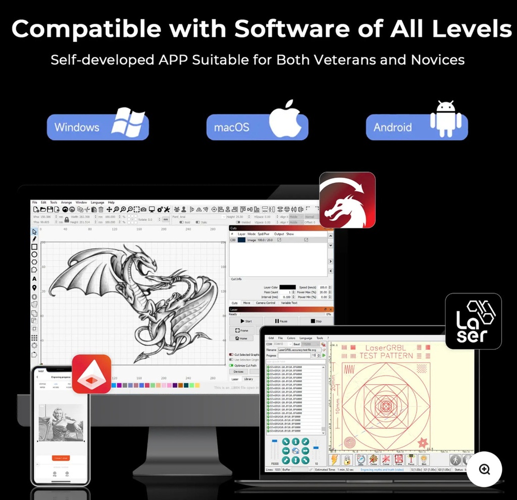 Grabadora Y Cortadora Laser Ortur Lm3 20w