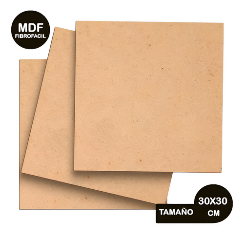 Mdf Kit 10 Unidades 30x30cm 3mm Para Corte Y Grabado Laser