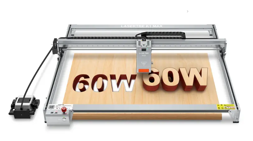 Cnc Corte Laser Lasertree K1 Max 60W  800*600MM + Panal de Abejas + Bomba de Aire